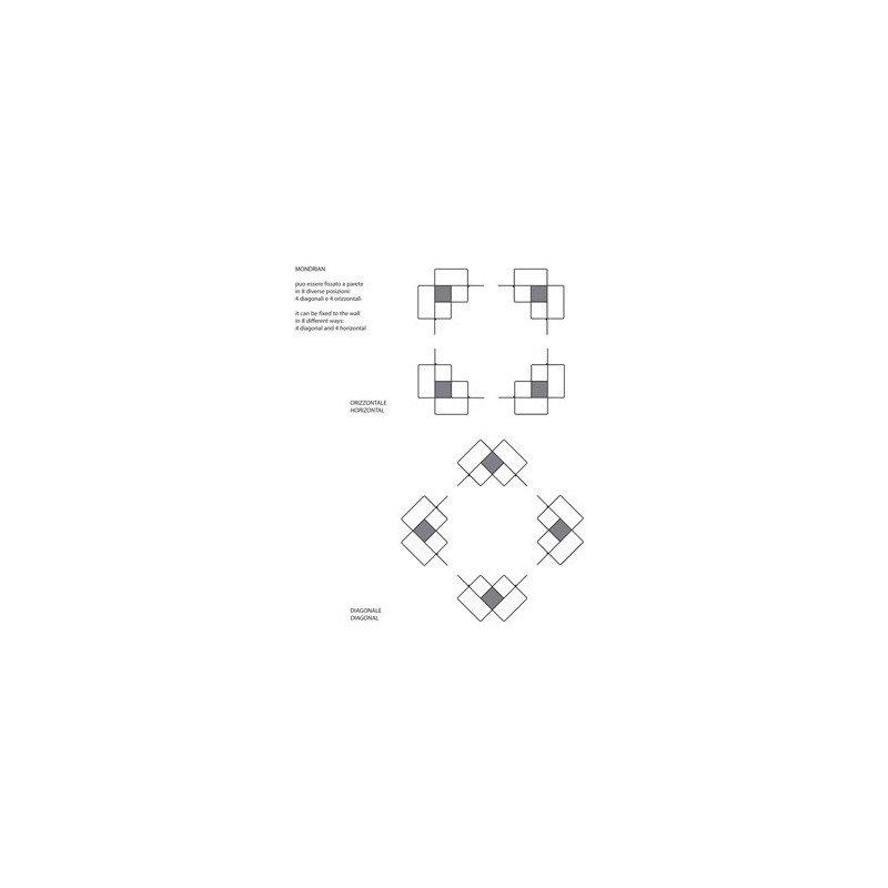 Libreria MONDRIAN 1 Pezzani 0/75