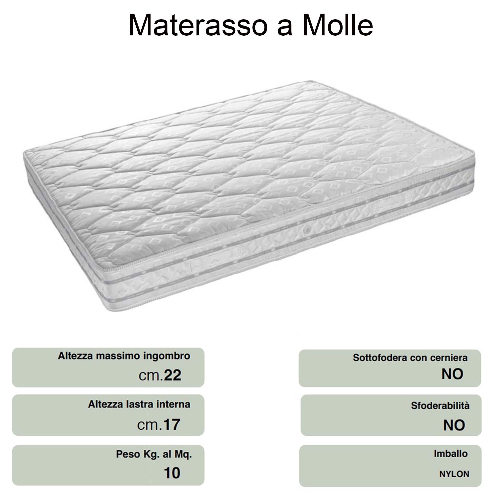 Letto Matrimoniale 160x190 cm Senza Rete Testata Dritta Demas Cemento